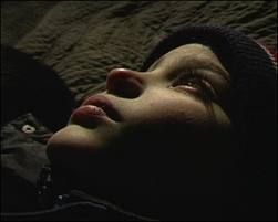 child looking at stars