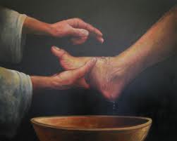 Jesus washing feet Calvin Carter