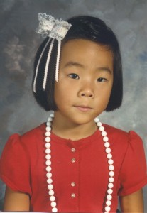 little Anne in red dress